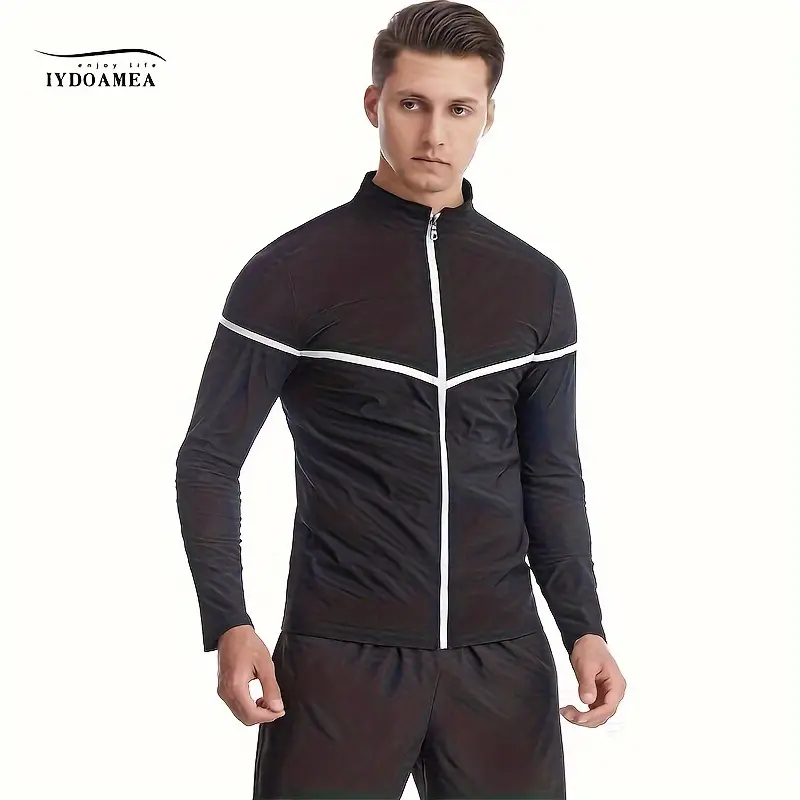 Aiithuug Slim Sets Sauna Suit For Men Sweat Jacket Long Sleeve Workout Sauna  Shirts Zipper Neoprene Gym Slimming Top Body Shaper - Shapers - AliExpress