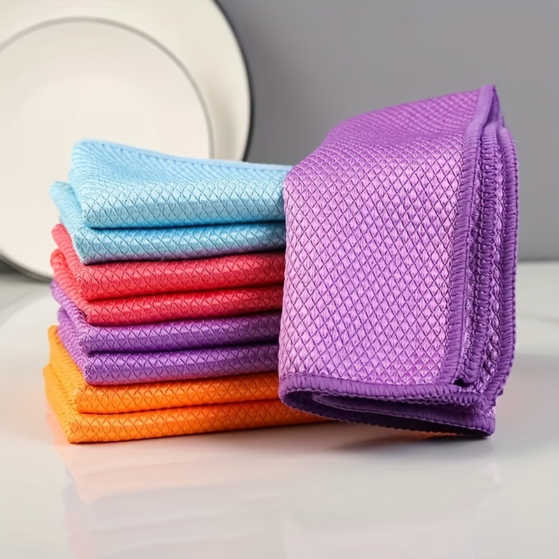 Miracle Microfiber Cleaning Cloths - Easy Clean, Streak-free, Lint-free,  Reusable For Kitchen, Counters, Dishwashing, Windows, Mirrors & Glass! -  Temu