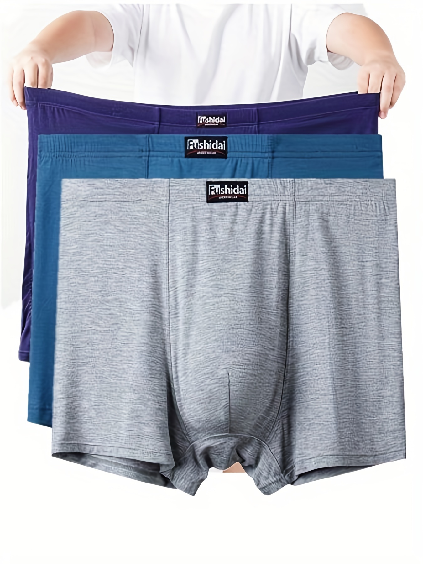 Men's Plus Size Underwear Fly Cotton Breathable Comfy Skin - Temu