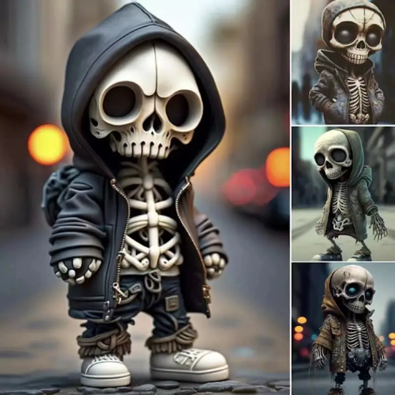 Cool Skeleton Figures 2023 New Resin Crafts Cute Memorial - Temu