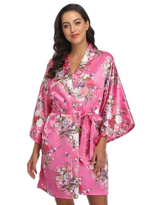 Satin Kimono Robe Women - Temu