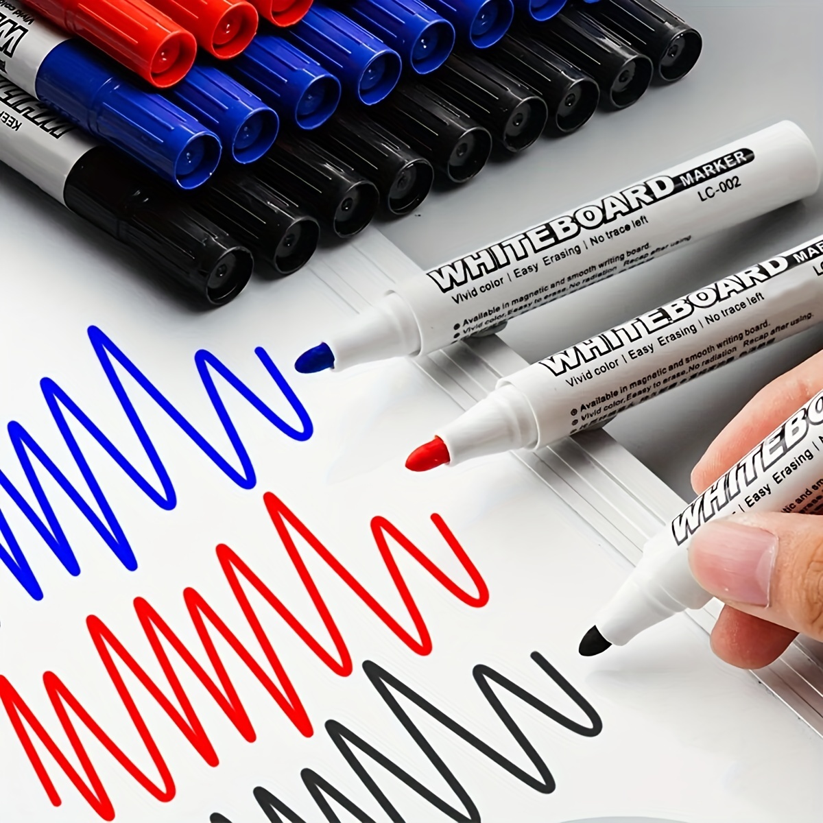 4Pcs Color Erasable Whiteboard Marker Pen With White Board Eraser