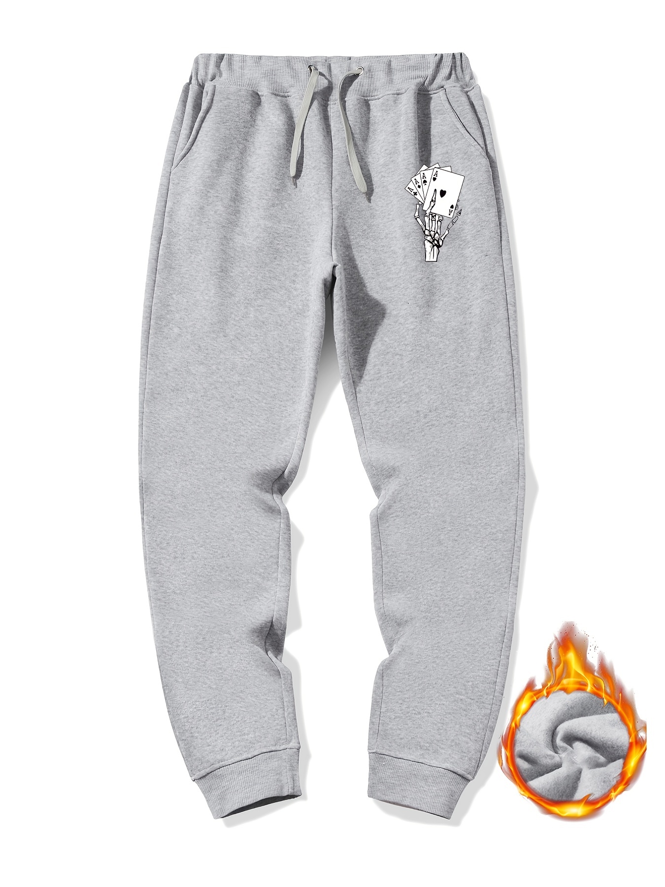 Skeleton Hand Graphic Sweatpants Men's Casual Jogger Pants
