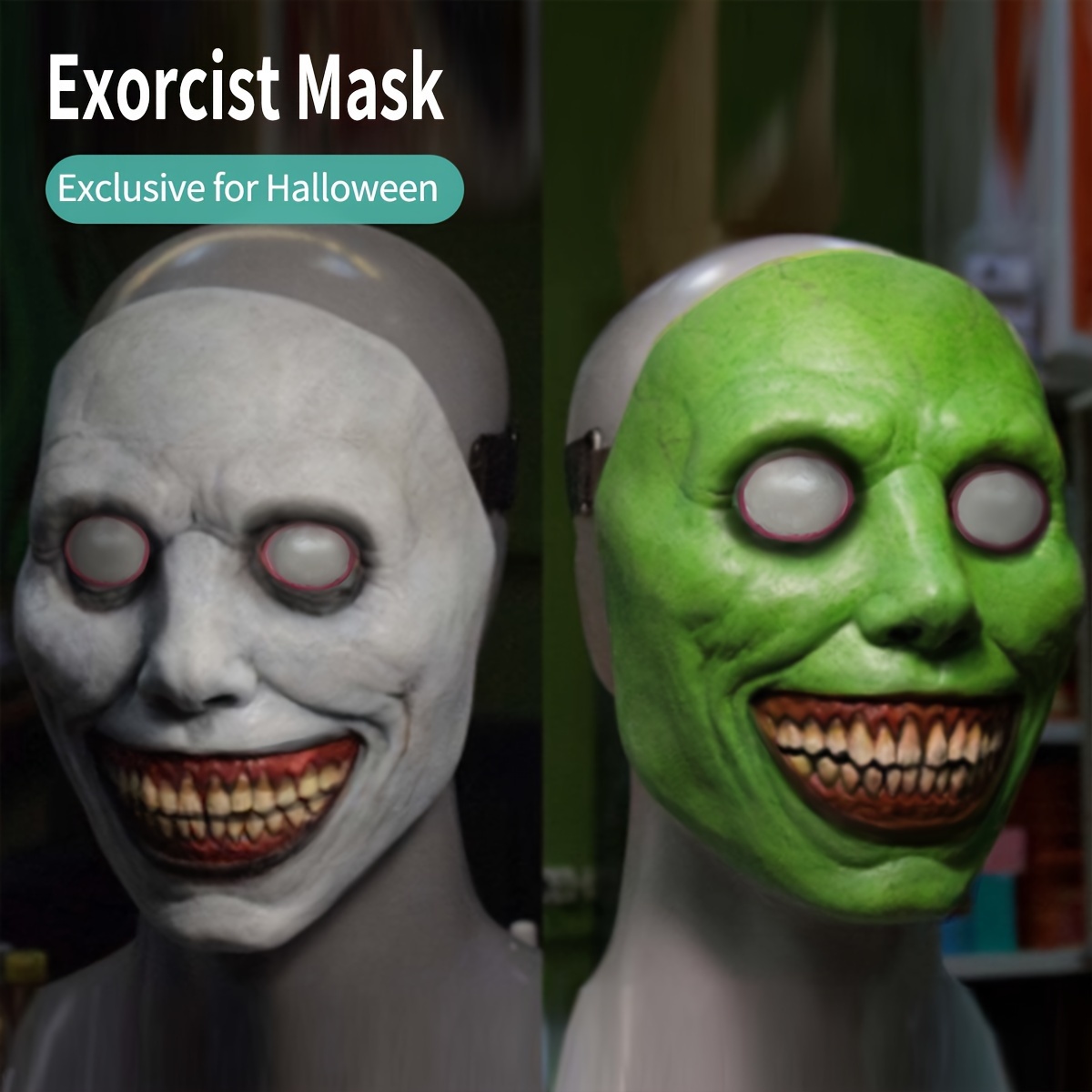 Diximus Máscara realista de Halloween de demonio para adultos, hombre y  mujer, accesorios de cosplay de terror, máscaras malvadas