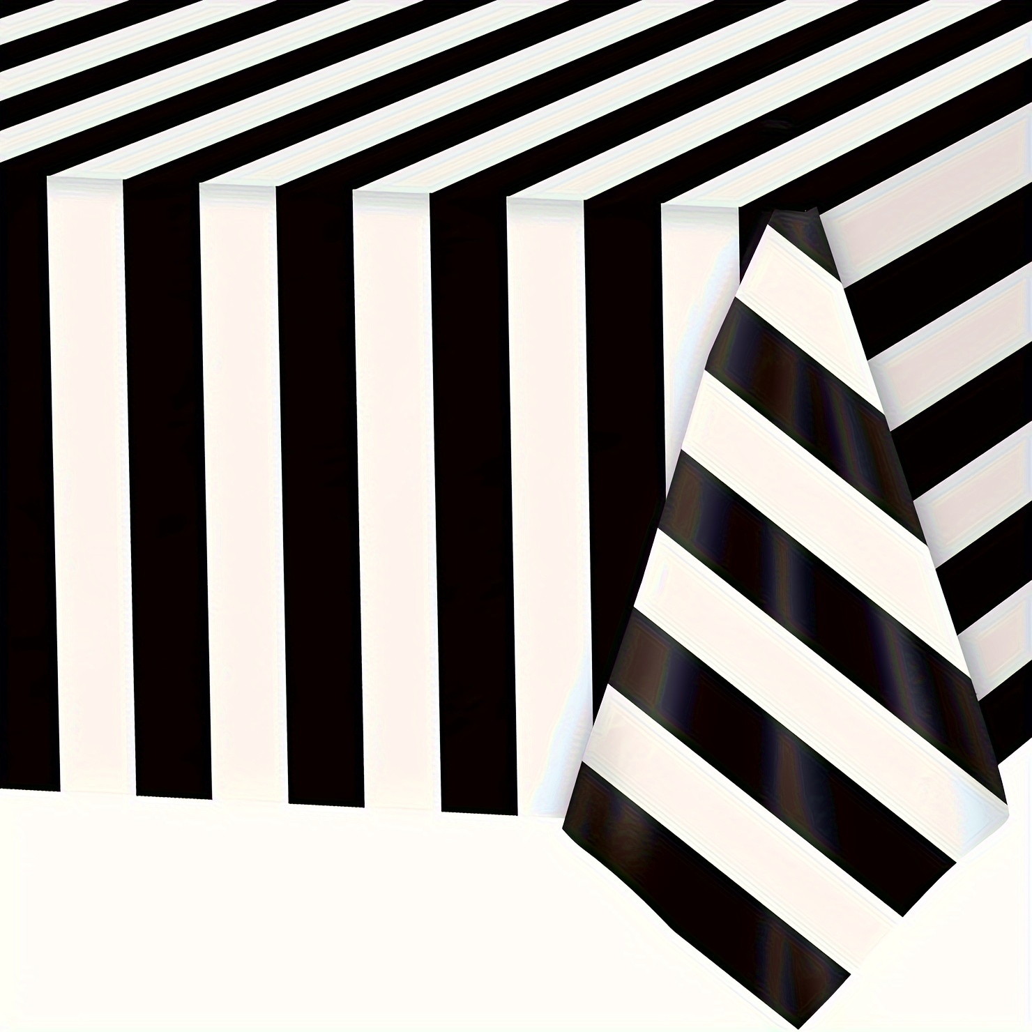 

1pc, Black And White Striped Tablecloth, Waterproof And Oil-proof Party Tablecloth, Party Supplies, Table Decor, Home Supplies, Dining Room Decor, Banquet Decor