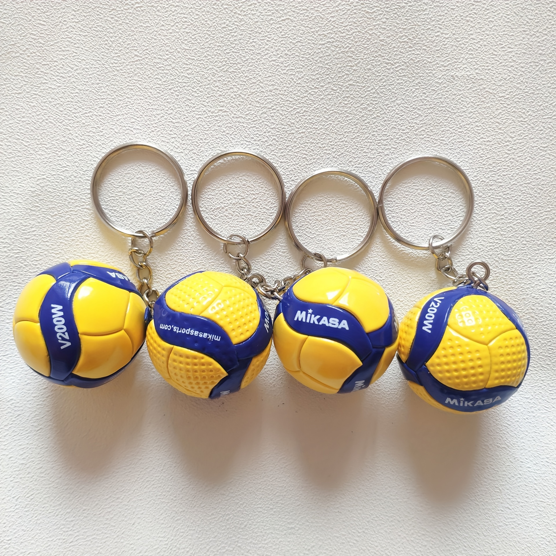 Mini Volleyball Keychain Sports Key Ring Purse Bag Backpack Car Key Charm
