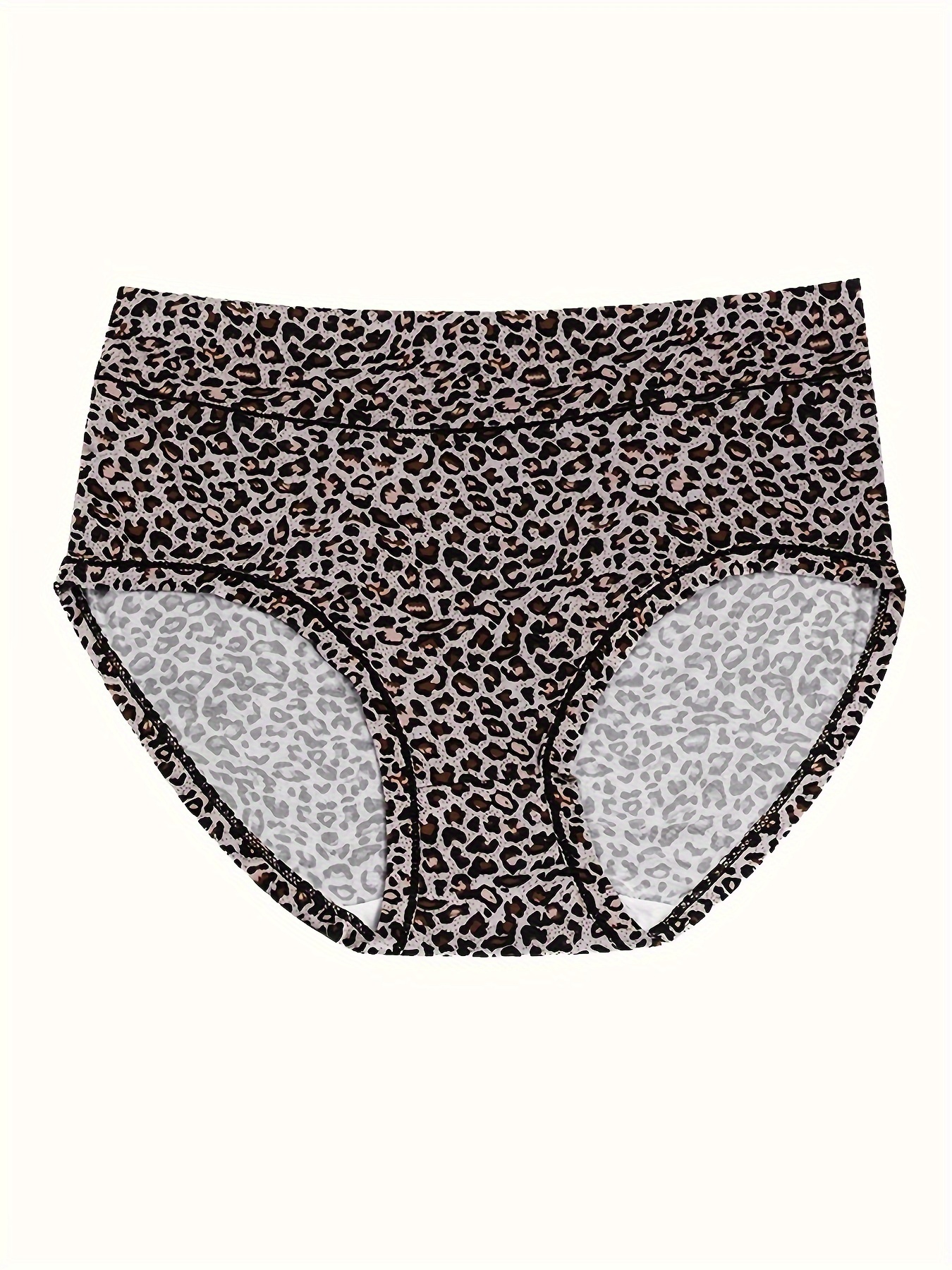 4 Pack of Women's Underwear of Leopard Print, with Medium Size