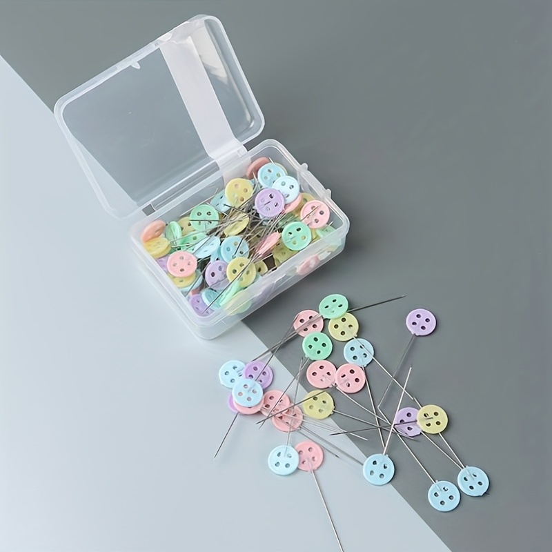 50pcs Random Color Heart Shaped Sewing Pins For Embroidery, Diy Sewing  Supplies Stainless Steel