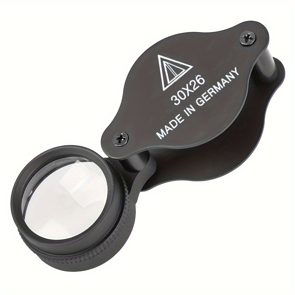 30x Folding Metal Identification Glass Lens Magnifier Diy - Temu