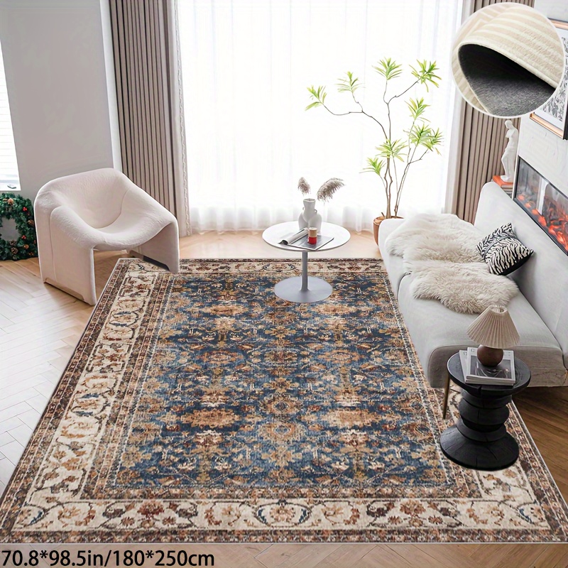 

Office Living Room Carpet Home Carpet European Bohemian Style Dark Brown Soft Washable Area Carpet Office Living Room Living Room Bedroom Carpet Non-slip Waterproof Absorbent Durable Carpet