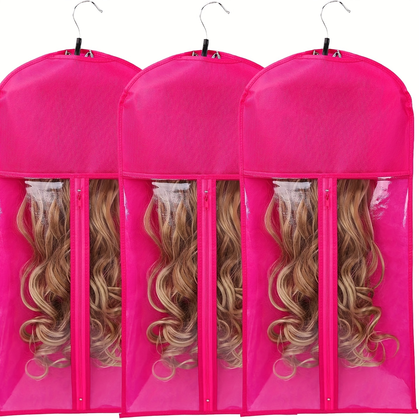 1PCS Hair Extension Holder Wig Storage Wig Wag Hair Extension Storage Wig  Bags Storage Hair Extension Holder for Styling Wig Bags Storage with Hanger