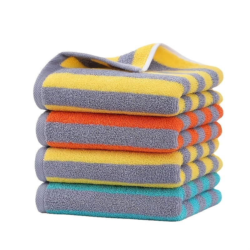 Lchkrep Bathroom Hand Towels (14X30 inch), Home Soft 100% Cotton Super Soft Highly Absorbent Hand Towel for Bath, Hand, Face, Gym and Spa,(Yellow 2