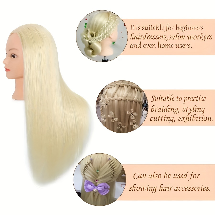 Blonde Mannequin Head With Hair, Hair Mannequins To Practice On