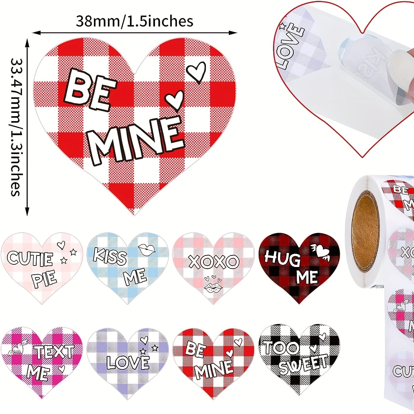  Valentine Stickers for Kids 500PCS Valentine Candy
