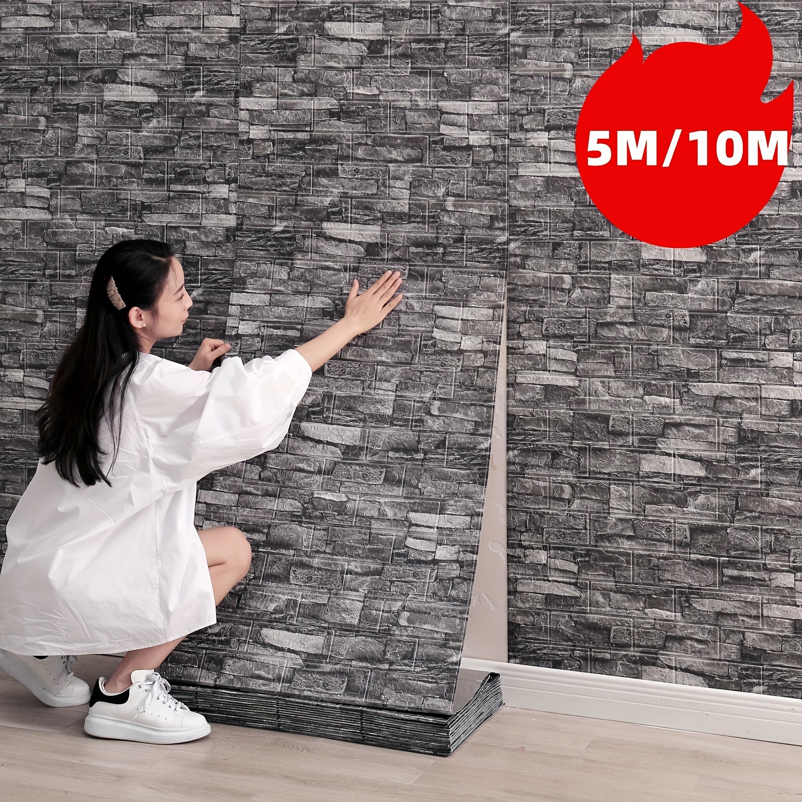  Art3d Paneles de pared 3D con textura de cemento, paquete de 4  paneles de pared de poliuretano para decoración de pared interior, 24 x 48  pulgadas, gris cemento : Herramientas y