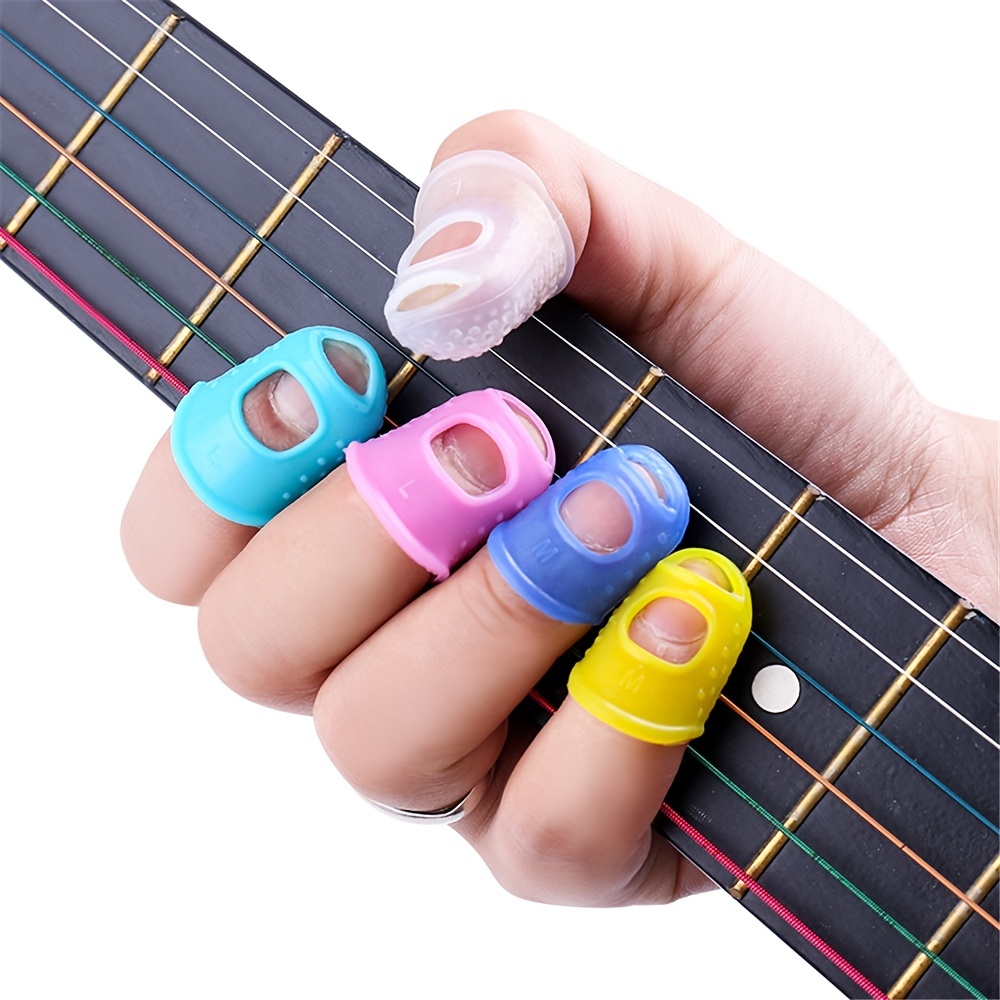 Guitar Fingertip Protectors Silicone Finger Guards Anti-Slip