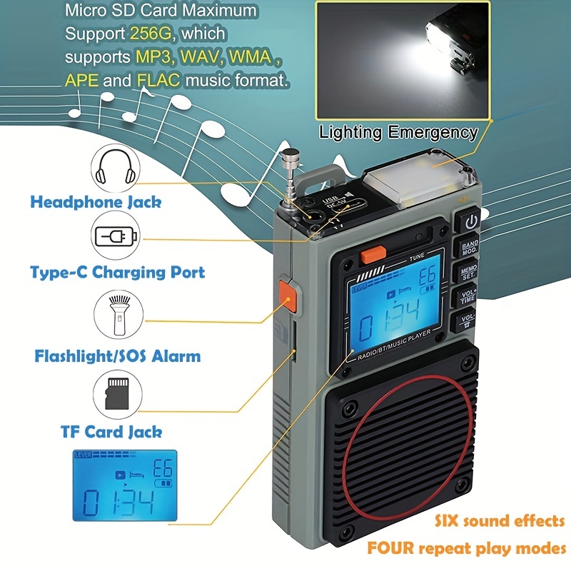 Wireless Speaker: Rechargeable Digital Radio - Temu