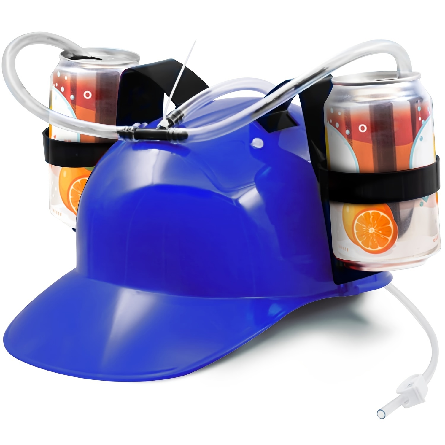 Beer And Soda Drinking Helmet Party Hat - Beer And Soda Guzzler