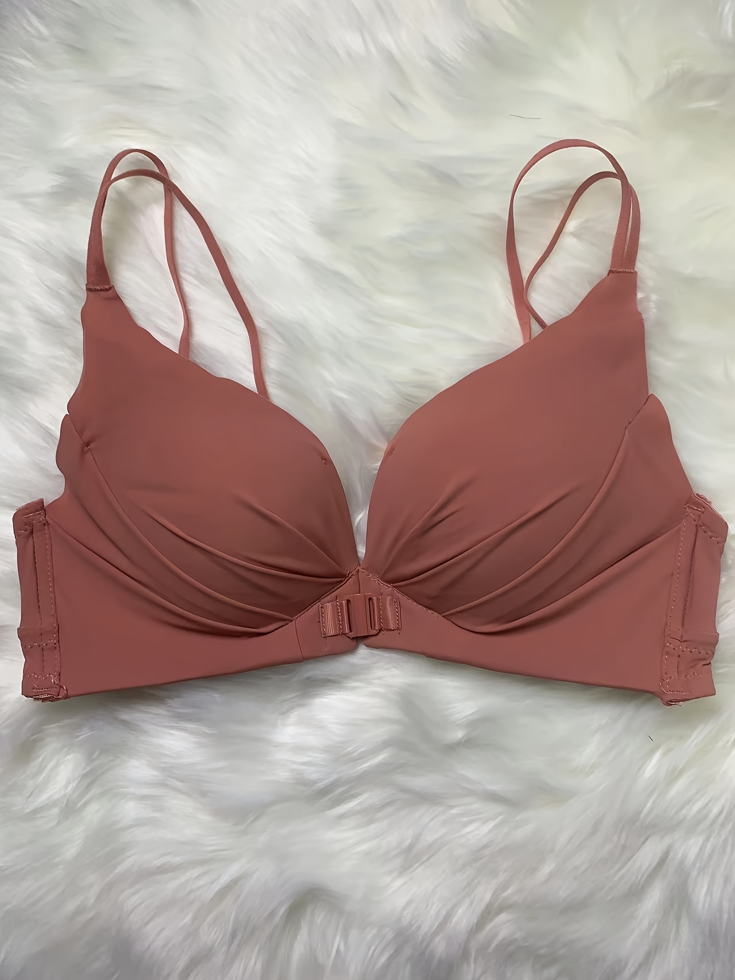 Seamless Wireless Bra Comfy Breathable Front Buckle - Temu United Arab  Emirates