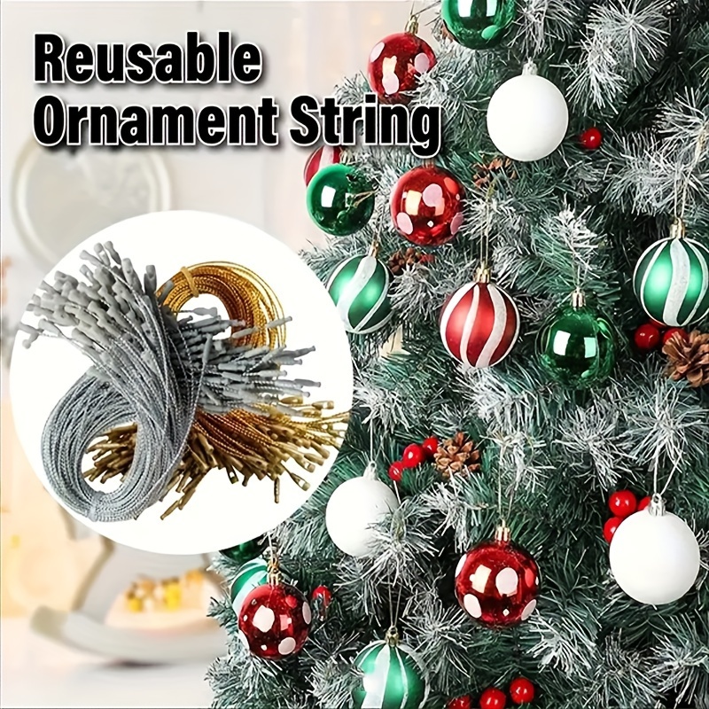 100pcs Christmas Ornament String 8in Green/Red Christmas Tree Hanging  String Ornaments