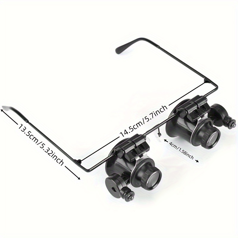 20x Head Mounted Magnifying Glasses Eyeglasses Magnifying Glasses  Binoculars With 2 Led Lights, Repair Magnifying Glasses, Jewelry Magnifying  Glasses For Close Work Repair, Identification, Jewelry, Painting, Engraving  - Arts, Crafts & Sewing - Temu