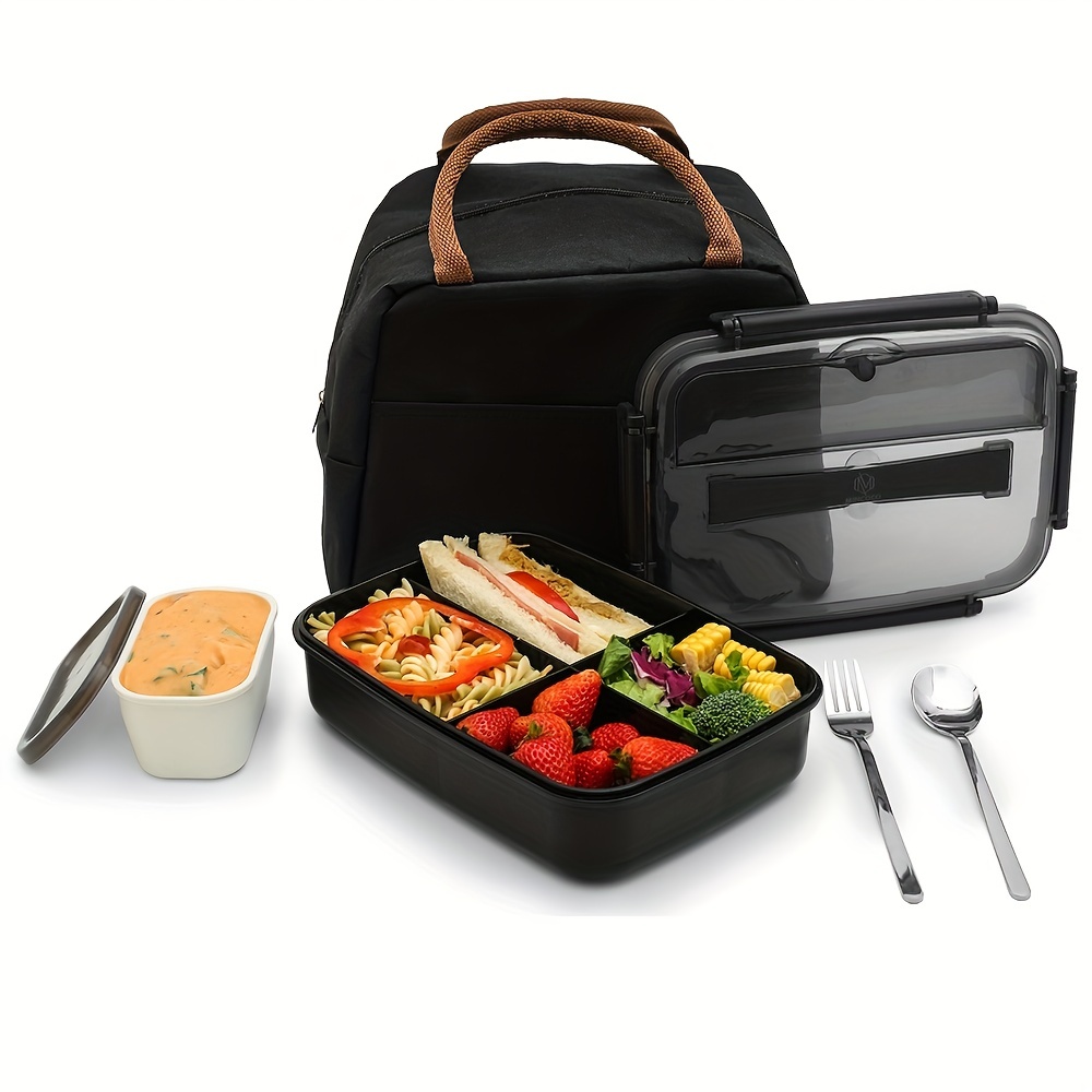 Insulated Lunch Box, Portable Leakproof Lunch Container Set, Large Capacity  Snack Box With Bag, Spoon And Chopsticks, For Teenagers And Workers At  School,canteen, Back School, Home Kitchen Supplies - Temu