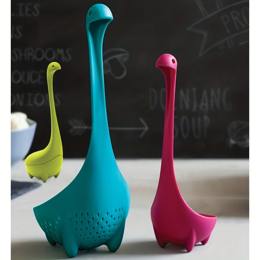 2Pcs Cute Useful Nessie Soup Ladle Loch Ness Design Upright Spoon