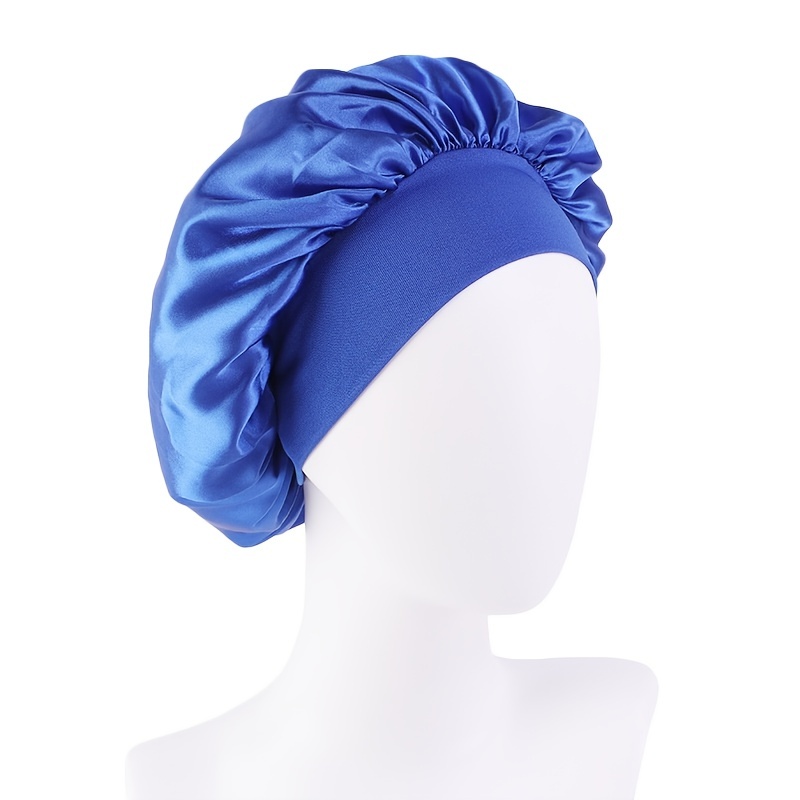 Luxury Satin Bonnet For Curly Hair - Silk Night Sleep With Wide