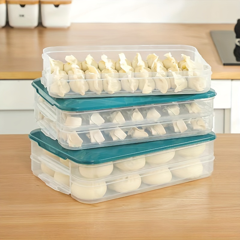 Large Capacity Dumpling Box, Household Refrigerator Freezer Special Sealed  Fresh-keeping Multi-layer Quick-freezing Food Ravioli Storage Box, Home  Kitchen Supplies - Temu