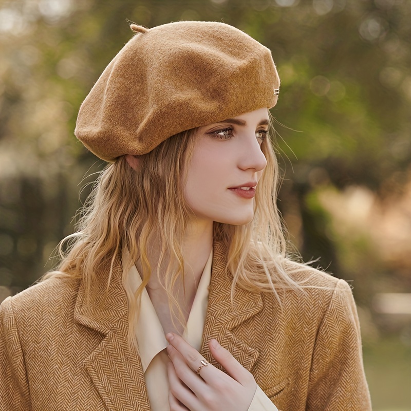 Classic British Style Octagonal Berets Simple Newsboy Hat Elegant Solid  Color Painter Cap Vintage Beret Hats For Women Autumn & Winter