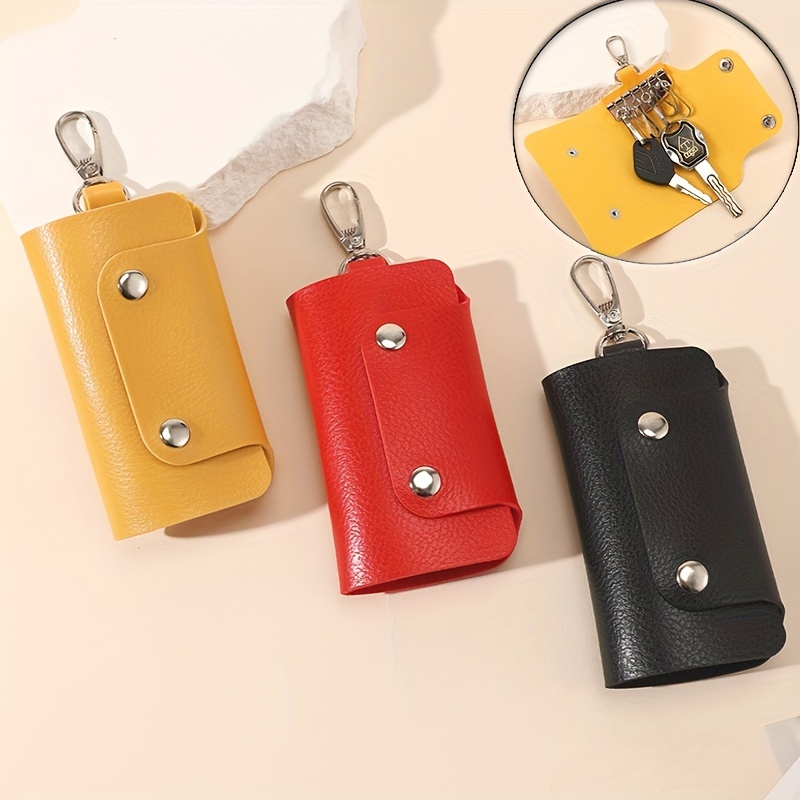 Genuine Leather Car Key Protector Case Single Double Layer - Temu