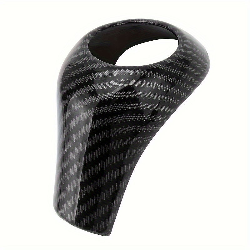 1 Piece Carbon Fiber Car Gear Shift Knob Cover Sticker Interior Trim for  Mercedes Benz W204 W212 AGEC Class CLS Accessories (Black)