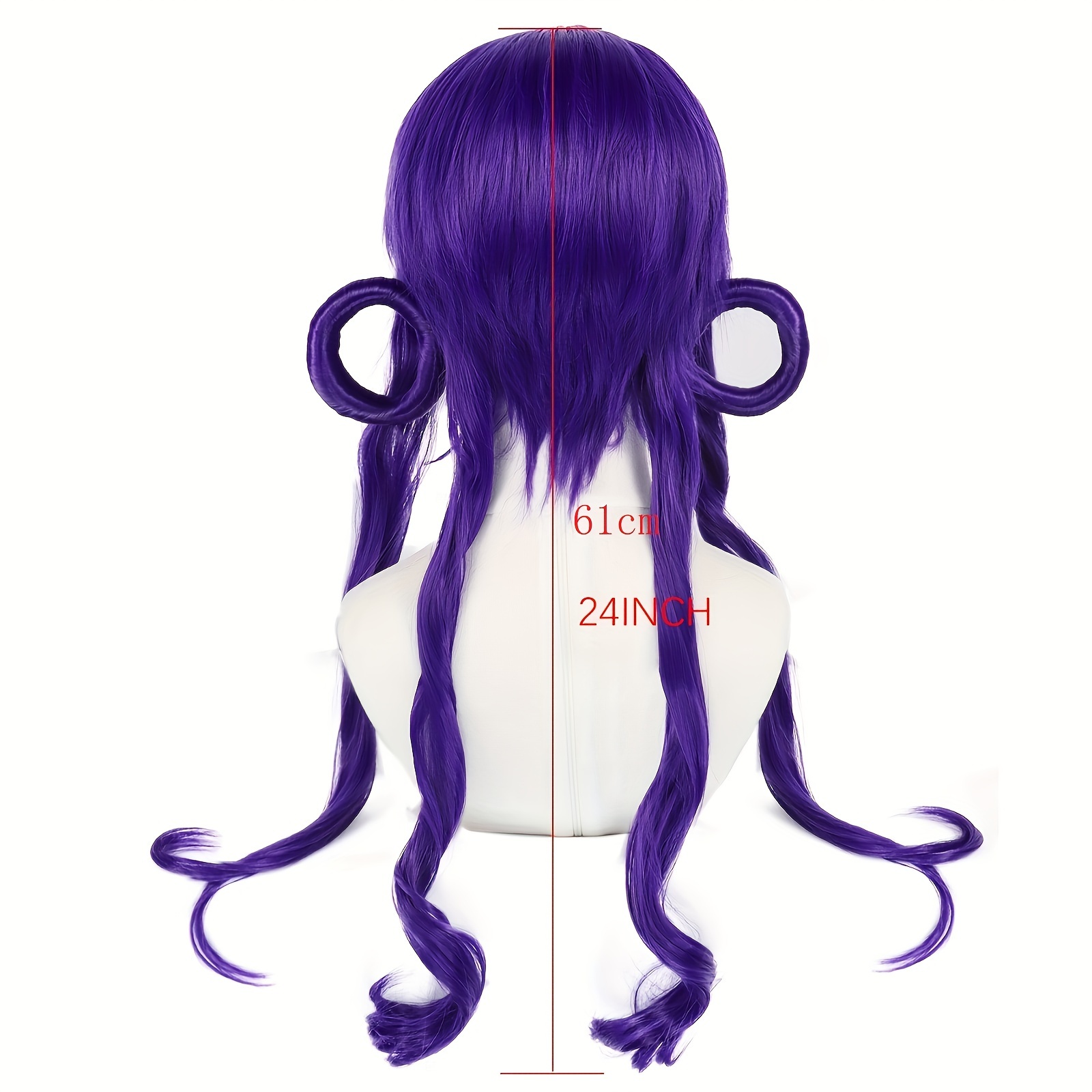 Purple Long Jellyfish Anime Cosplay Wig Bangs Halloween Temu