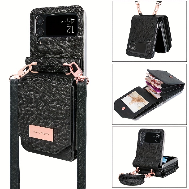 Fashion Crossbody Chain Shoulder Strap Phone Case For Samsung Galaxy Z Flip  5 3 4 Z Flip4 Flip5 Flip3 5G Cover Glitter Cute Case - AliExpress