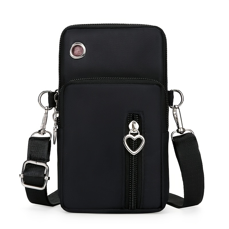 TEMU Nylon Crossbody Bag For Women - , Zip Closure & Polyester Lining