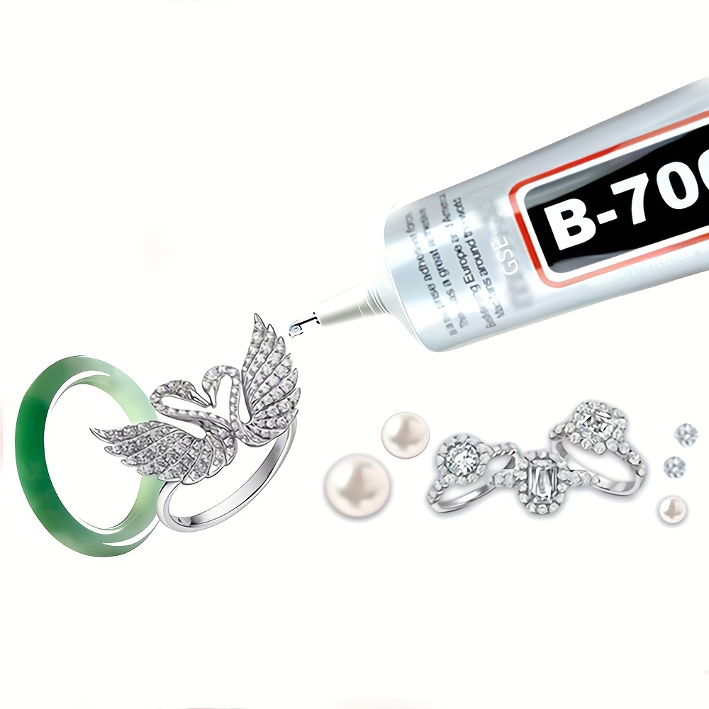 B7000 Jewelry Rhinestones Glue, Cludoo 5PCS B-7000 Clear Super Glue  Transparent Industrial Adhesive for Phone Repair Jewelery Making Crafts Gem  Fabric Metal Nail Art Stone Wood Glass Bead (5PCS 0.5fl.oz), Hobbies 