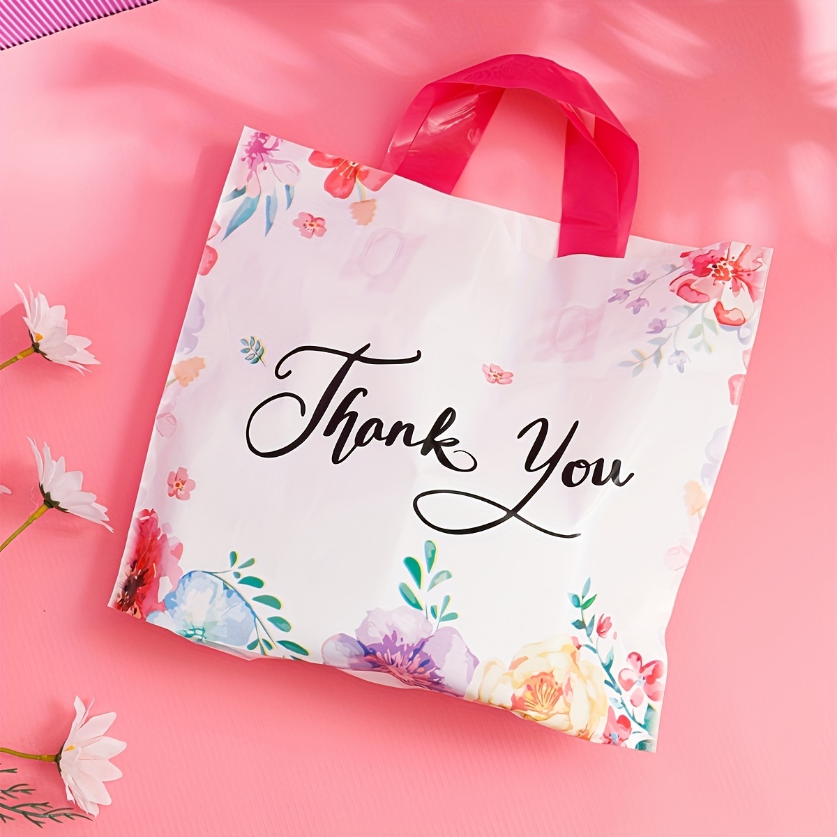 Party Favor Gift Shopping Thankyou Tote Bag Packaging Plastic Bag