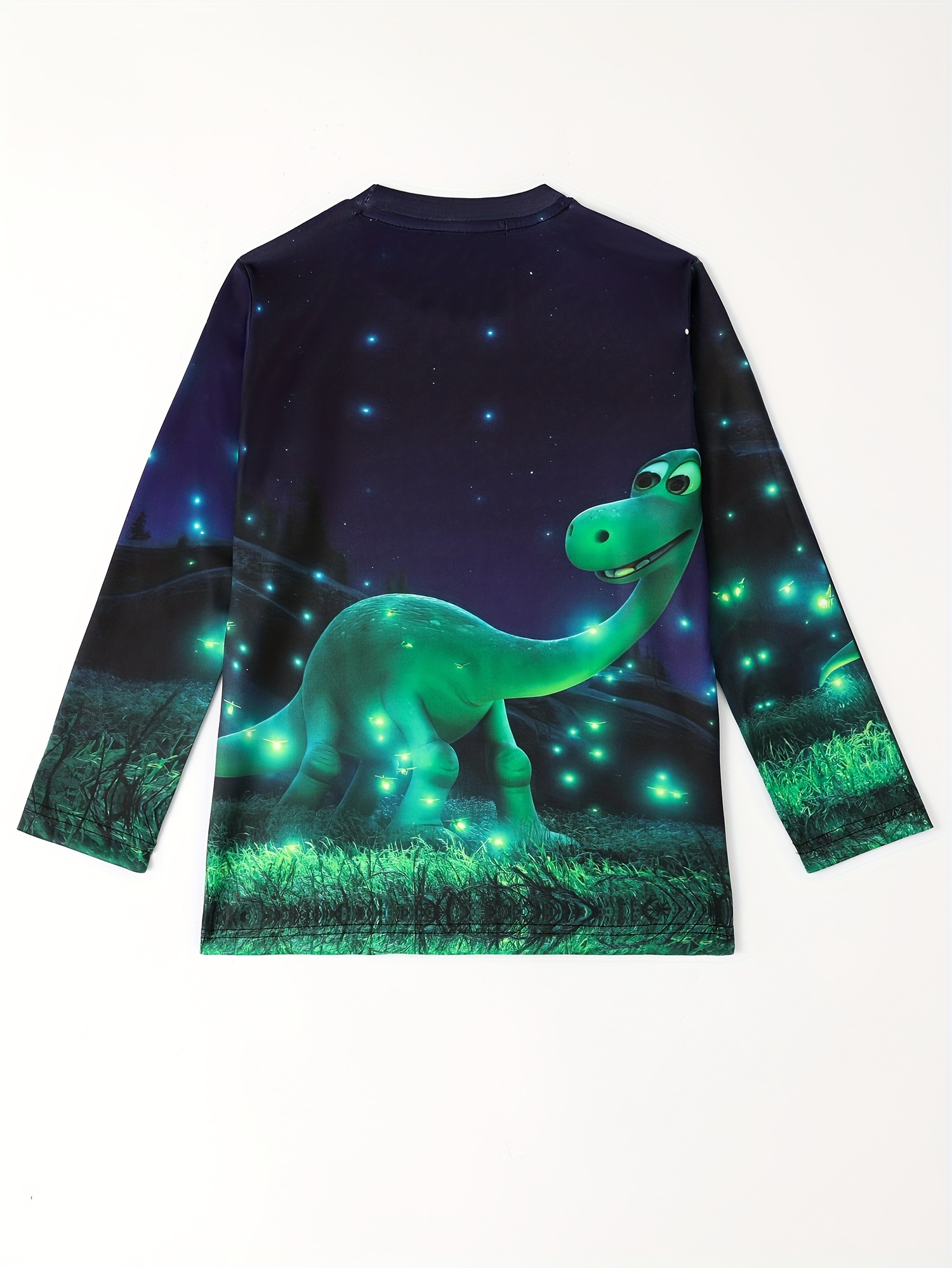 3D Dinosaur Kid's Pullover Long Sleeve Top For Spring Fall Winter
