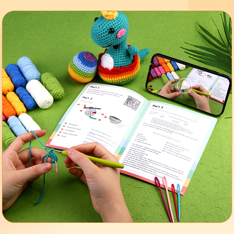  Mewaii Kit de ganchillo para principiantes, kit completo de  bricolaje con más de 40% de hilo de cinta preiniciado tutoriales en video  paso a paso para adultos y niños (abeja) 
