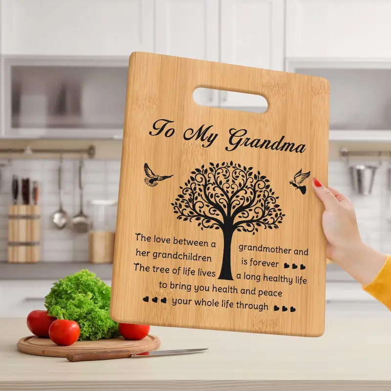 Chopping Board, Bamboo Cutting Board, Engraving Cutting Board, To My  Grandma Cutting Board, Birthday Gifts, Chrismas Gifts, Halloween Gifts For  Your Grandma, Kitchen Accessaries - Temu