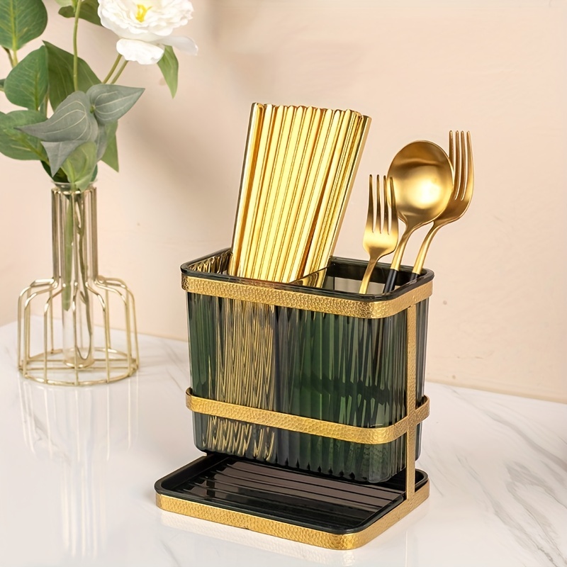 Wall Mounted Utensil Caddy for Flatware Organization
