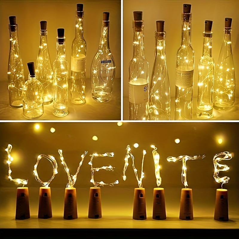 Led Wine Bottle Lights Cork Cork Lights Battery Operated - Temu