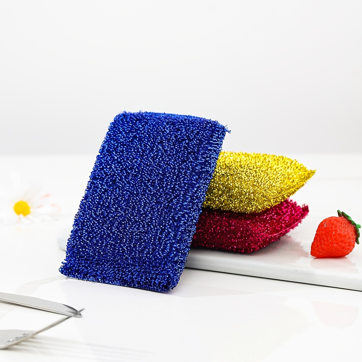 HAY Sponge dish cloth, blue - red, 3 pcs