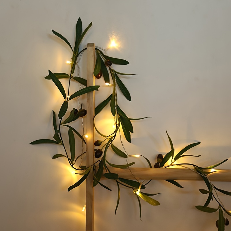 6ft  Green Artificial Olive Branch Garland, Vine