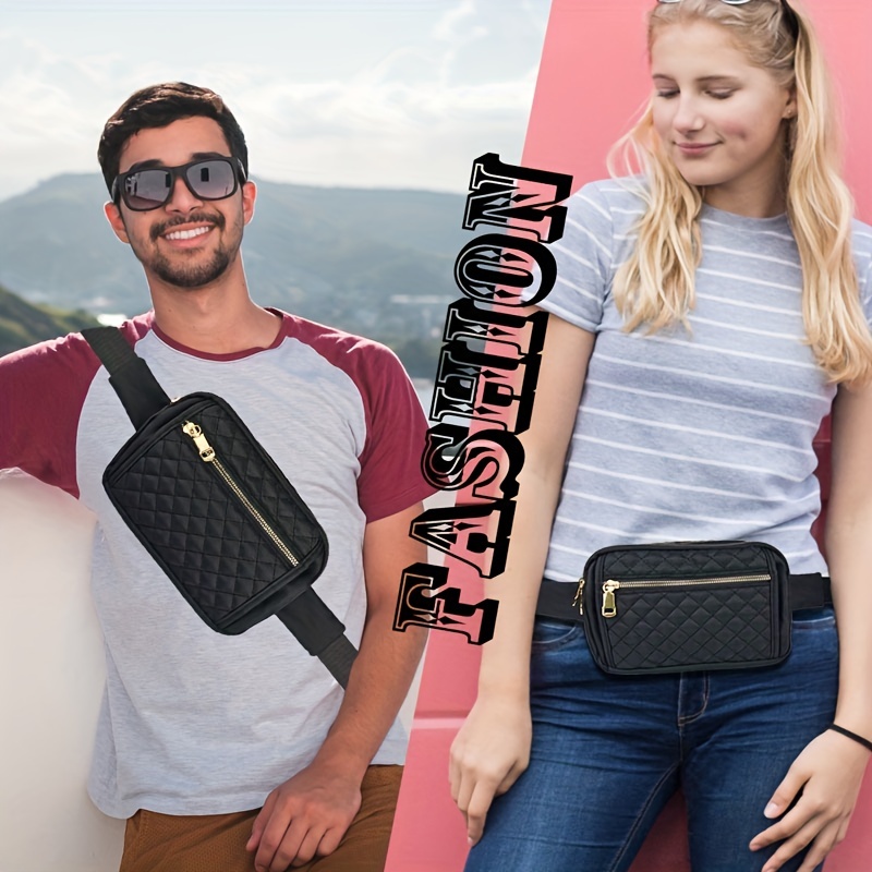 Fanny Bag For Women Men, Black Crossbody Bag Waist Bag, Belt Bag With  Adjustable Strap, Fashion Waist Pack For  Outdoors/workout/traveling/casual/running/hiking/cycling - Temu
