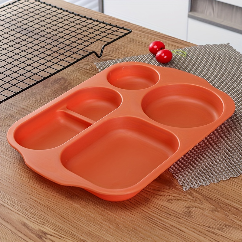 Wheat Straw Divided Plates for Kides - School Lunch Tray for Kids and  Toddlers, Lunch Trays for Cafeteria with Compartments