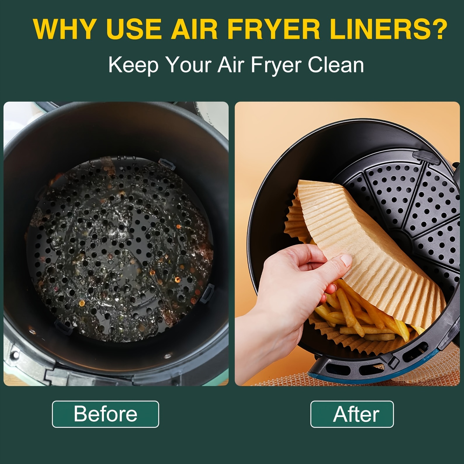 Air Fryer Paper Liners Disposable Non stick Bakeware - Temu