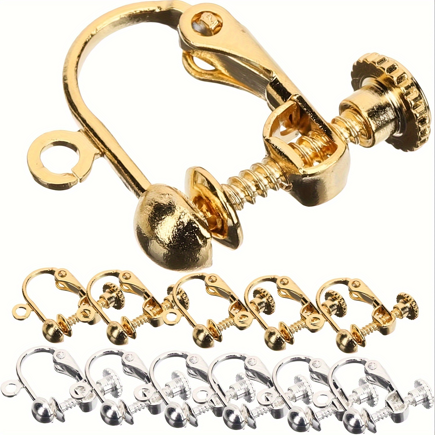 Clip on Earring Findings Components Screw Back Ear Wire Non - Temu