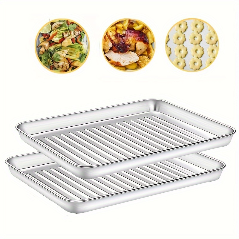 Baking Sheet Pans For Toaster Oven, Small Stainless Steel Cookie