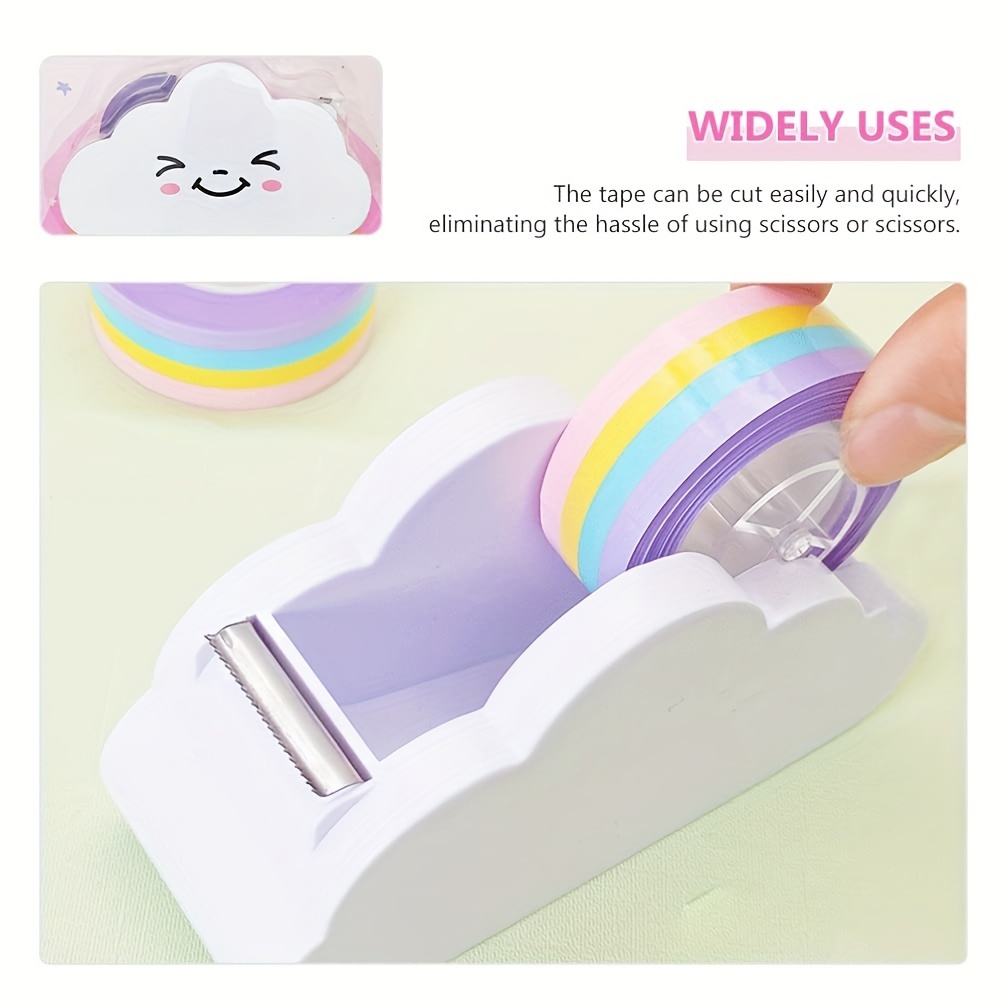 Tape Dispenser Desk With 1 Roll Transparent Tape Cute Dispenser Packing  Refills Invisible Tape Green Desktop Tape Dispenser For Wrapping Office  Home School Supplies